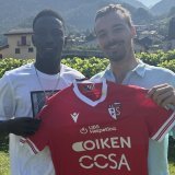 Papa Magueye Gaye et le directeur sportif du FC Sion Barthélémy Constantin